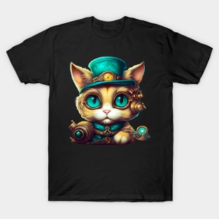 Steampunk Cat Steampunk Kitten Lovers For Women & Men T-Shirt